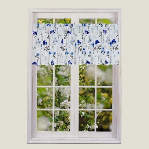 ستائر نافذة بألوان مائية على شكل زهرة مقاس 30 × 24 بوصة طبقات من الزهور والأوراق للمطبخ والحمام وغرفة المعيشة وغرفة النوم والحضانة in Kuwait