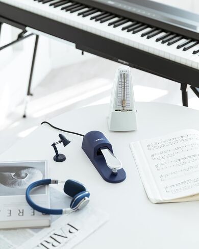 VALDI BP-3 Sustain Pedal (Blue) - Universal Pedal for Keyboard Piano, Digital Pianos, MIDI Keyboards & Synths - Conversion Switch for All Brands - 1/4'' Jack, Anti-Slip Design, Extended Cable in Saudi Arabia
