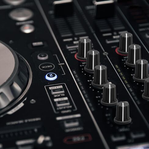 Hordion 6pcs 6mm D Type Potentiometer Knob, Guitar Volume Rotary Knob Control Knob Replacement for Encoder Electric Guitar Speaker Mixer Board DJ Controller, Black in Kuwait