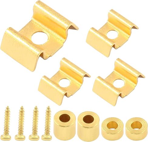 4 Pcs Metal Guitar String Trees - Guitar String Trees Guides Retainer with Mounting Screws - Black in Saudi Arabia