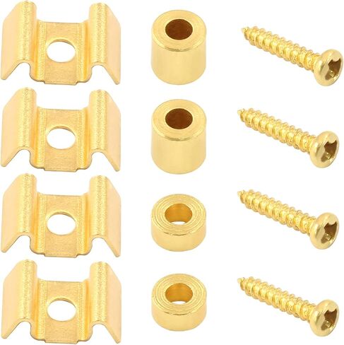 4 Pcs Metal Guitar String Trees - Guitar String Trees Guides Retainer with Mounting Screws - Black in Saudi Arabia