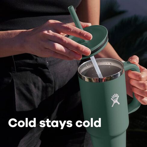 Hydro Flask Travel Tumbler Stainless Steel Vacuum Insulated Tumbler with Lid and Straw for Cold Water and Drinks for Sports, School, Work, Car, Travel, Weekends in Saudi Arabia