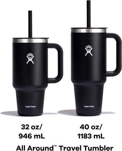 Hydro Flask Travel Tumbler Stainless Steel Vacuum Insulated Tumbler with Lid and Straw for Cold Water and Drinks for Sports, School, Work, Car, Travel, Weekends in Saudi Arabia
