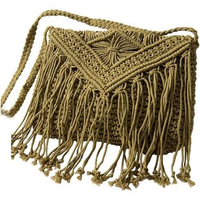 حقائب كتف منسوجة يدويًا من HALLWAYEE، وحقائب يد من الحبال القطنية المضفرة، وحقائب شاطئ من القش، وحقيبة يد Hobo Summer شرابات in Kuwait