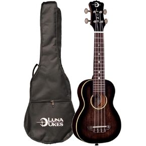 Luna Art Vintage Soprano Ukulele with Gigbag - Distressed Vintage Brownburst in Kuwait