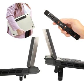 Zupro Portable Laptop Stand,Foldable Adjustable Heights,Invisible Aluminum Lightweight Laptop Keyboard Holder Riser,Ergonomic,Compatible with 10 to17 Inches Notebook Computer.Self-Adhesive.(Black)
