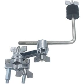 Cymbal Boom Attachment with Multi-Clamp, Short Cymbal Stand Holder Clamp, 360° Adjustment Drum Set Mounting Clamp with Cymbal L-Arm for Cymbal Stand Drum Set Hardware