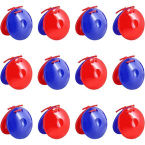 EASTROCK 12 PCS Castanets Plastic Instrument Fingers Castanets Hand Fingers Castanets DIY Adult Percussion Instruments
