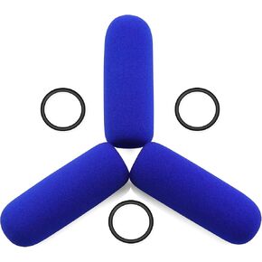 LEFXMOPHY for David Clark M7A Mic Cover, M-4 / M-7 / H10 / H20 /DC PRO-X2 / PRO-2 / DC ONE-X ENC Headset Aviation Microphone Replacement Windscreen Protector, 3-Pack Blue Pop Filter