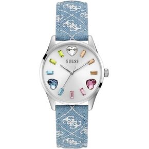 GUESS Women's 36mm Watch - Pink Strap Pink Dial Rose Gold Tone Case