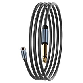 1/4 to 1/8 Adapter Extension Cable 6.35mm 1/4 Male TRS to 3.5mm 1/8 Female TRS Stereo Audio Jack Converter Adapter Extension Cord 6.35mm to 3.5mm Cable for Mixer Guitar Amplifier Speaker5.9FT