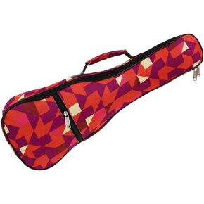Vaguelly 21inch Concert Ukulele Case Bag Soft Ukulele Backpack Case Padded Ukelele Gig Bag with Shoulder Straps for Ukelele Strings Tuners Picks Red