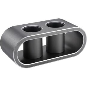 Desktop Microphone Storage Holder, Metal Aluminum Alloy Wireless Mic Holder, Hold Up to 2 Microphones, Ideal Tabletop Microphone Holder Organizer and Display