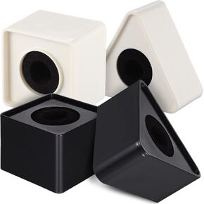 NUOBESTY 4PCS Mic Microphone Flag Triangular Square Cube Interview Logo ABS Injection Molding Flag Station Box for Karaoke