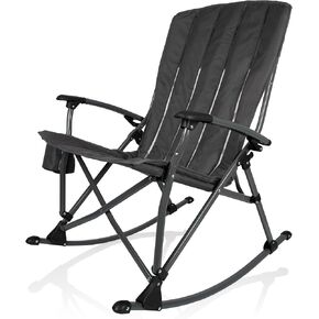 PICNIC TIME Outdoor Rocking Camp Chair - XL Heavy Duty Camping Chair for Adults