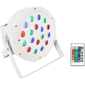 Rockville Battery PAR 50 White Rechargeable LED DMX Up-Light w/Remote, 18 LEDs, Up to 15 Hour Battery, RGB Color Mixing, Perfect for DJ, Clubs, Parties, Weddings