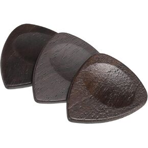 MECCANIXITY Guitar Picks 2.6mm Thickness Black Sandalwood Color for Guitar Musical Instrument Pack of 3