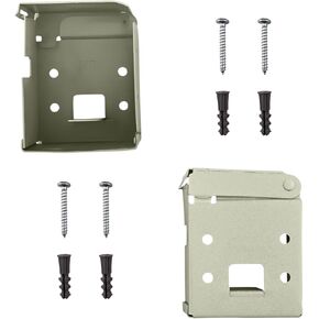 Amazing Drapery Hardware High Profile Box Mounting Brackets for 2.5" Horizontal Blinds - Fits 2 1/8" x 2 3/4" Headrail - White, 2-Pairs (4 Pieces) with Screws