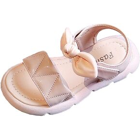 Toddler Little Big Kids Baby Girls Sandals Summer Bling Bowknot Princess Dress Beach Sandal Shoes Open-Toe Soft Sole Anti-Slip Flat