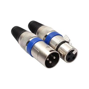 4 Pack 3Pin XLR Connector Male and Female Microphone Plug Cable Adapter Connector Audio Socket Repair Replacement-Black