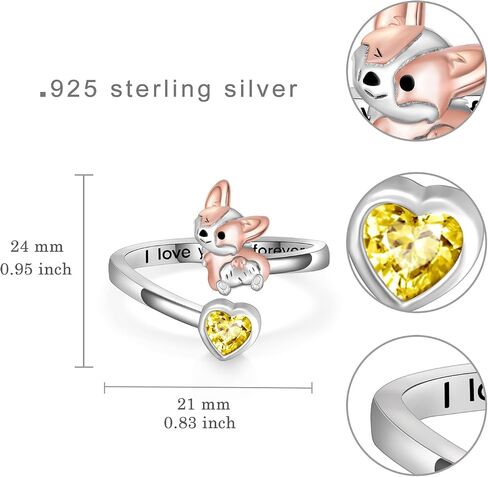 Peireara Corgi Ring for Women 925 Sterling Silver Corgi Open Rings Cute Adjustable Dog Ring Corgi Gifts Corgi Gifts for Corgi Lovers in Saudi Arabia