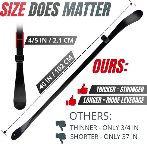 Tire Bars - Mount and Demount Irons - Change Tires on Cars, Trucks, Semi Trailers, Tractors, Buses, ATVs | 40 in x 4/5 in | 40CR Steel | (2 Bars + Bonus Tire Bead Holder) in Kuwait