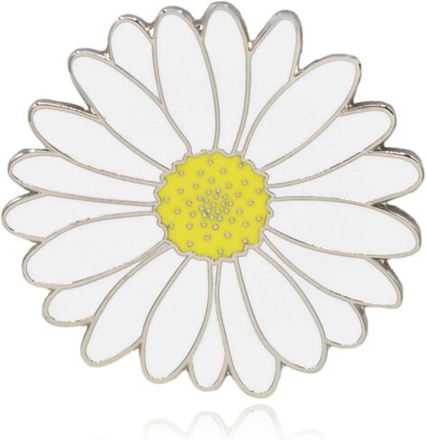 Daisy Flower Hard Enamel Pin in Saudi Arabia