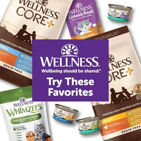 Whimzees Wellness Natural Cat Dental Treats, Chicken Flavor, 4.5 Ounce in Saudi Arabia