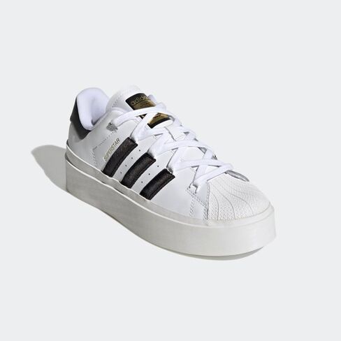 adidas Originals Women's Superstar Bonega Sneaker, White/Black/Gold Metallic, 7.5 in Saudi Arabia
