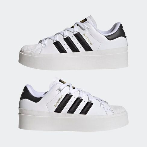 adidas Originals Women's Superstar Bonega Sneaker, White/Black/Gold Metallic, 7.5 in Saudi Arabia