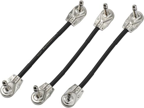 كابل مساعد لتصحيح الجيتار الأسود من ISET، 3 عبوات كابل دواسة جيتار مقاس 6 بوصات in Kuwait