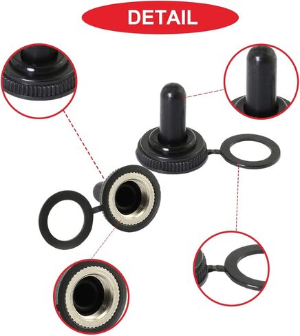 15 قطعة من أغطية الأحذية المطاطية المقاومة للماء لمفتاح التبديل، خيط 12 مم، أغطية غطاء مفتاح التبديل in Kuwait