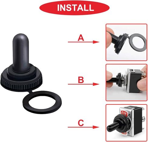 15 قطعة من أغطية الأحذية المطاطية المقاومة للماء لمفتاح التبديل، خيط 12 مم، أغطية غطاء مفتاح التبديل in Kuwait