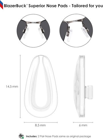 BLAZERBUCK Replacement Nose Pads Nose Piece for Oakley Limit Switch OX5119/OX5121 Glasses - Clear + Clear in Saudi Arabia