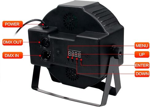 يمكن أن أضواء 36 LED RGBW 4in1 أضواء المسرح عن بعد والتحكم DMX أضواء حفلات DJ غسل / ستروب تأثير الصوت المنشط Uplights لعيد الميلاد عيد الهالوين الكنيسة ديسكو نادي الزفاف -2 حزمة in Saudi Arabia