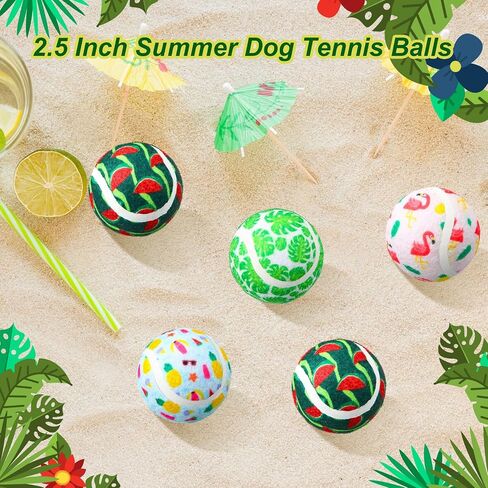 Hiboom 48 Pieces Christmas Tennis Balls for Dogs 2.5 Inches Xmas Dog Toys Ball Pet Interactive Toy for Small Medium Large Dogs Teething Chew Training Playing Toys Christmas Pet Gift in Saudi Arabia