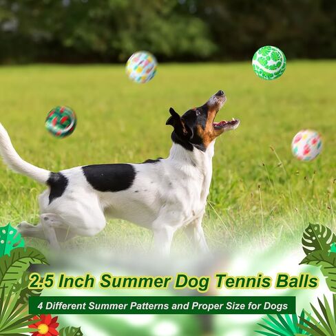 Hiboom 48 Pieces Christmas Tennis Balls for Dogs 2.5 Inches Xmas Dog Toys Ball Pet Interactive Toy for Small Medium Large Dogs Teething Chew Training Playing Toys Christmas Pet Gift in Saudi Arabia