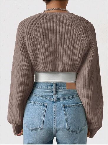 سترة نسائية من SOLY HUX سترة قصيرة غير رسمية بأكمام طويلة ملابس خارجية in Kuwait