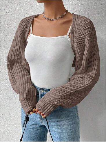 سترة نسائية من SOLY HUX سترة قصيرة غير رسمية بأكمام طويلة ملابس خارجية in Kuwait