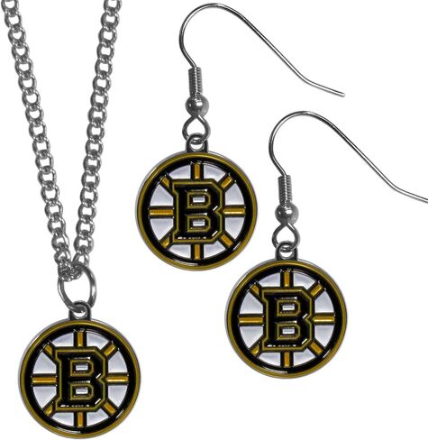 Siskiyou NHL unisex-adult Dangle Earrings and Chain Necklace Set in Saudi Arabia