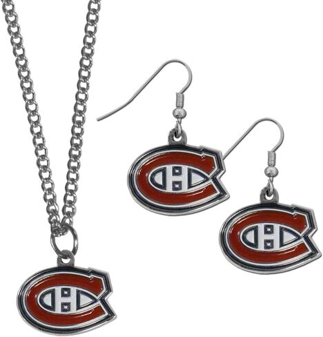 Siskiyou NHL unisex-adult Dangle Earrings and Chain Necklace Set in Saudi Arabia