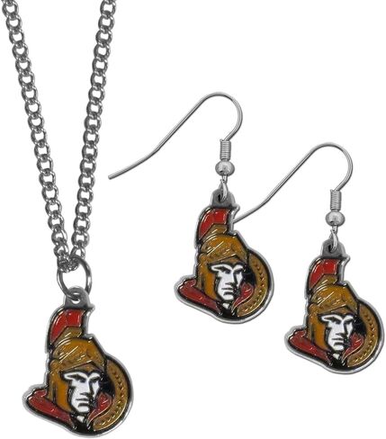 Siskiyou NHL unisex-adult Dangle Earrings and Chain Necklace Set in Saudi Arabia