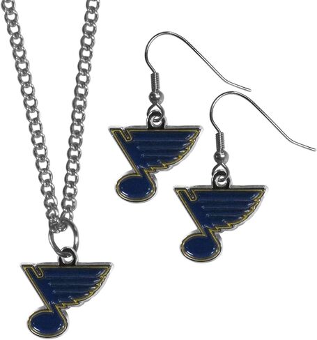 Siskiyou NHL unisex-adult Dangle Earrings and Chain Necklace Set in Saudi Arabia
