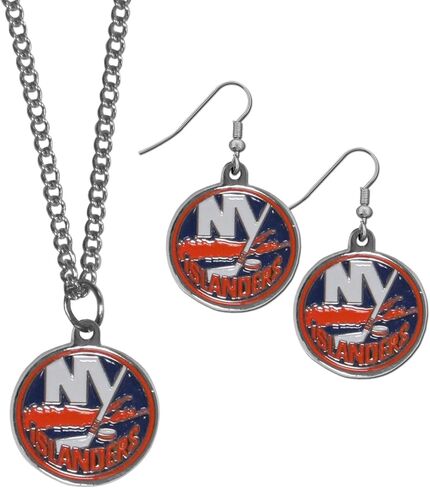 Siskiyou NHL unisex-adult Dangle Earrings and Chain Necklace Set in Saudi Arabia