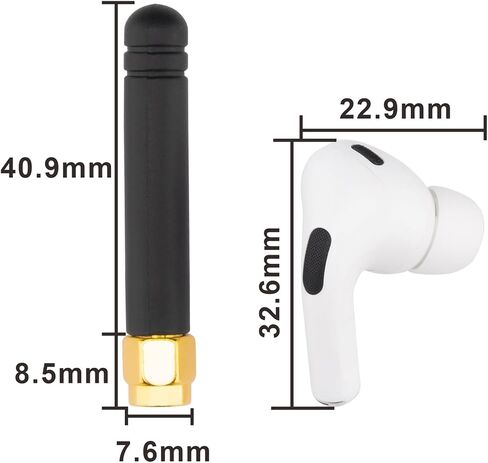 2-Pack 2.4GHz Mini WiFi Antenna 2dBi FPV Antenna Omni Directional SMA Male Omni-Directional Small PC WiFi Bluetooth Antenna Aerial Signal Booster Adapter Network Receive for Wireless Router in Kuwait
