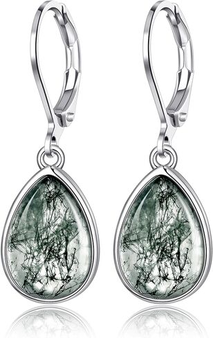 TALYKONG Hummingbird Earrings for Women Larimar Teardrop Leverback Dangle Earrings Jewely for Girls in Kuwait