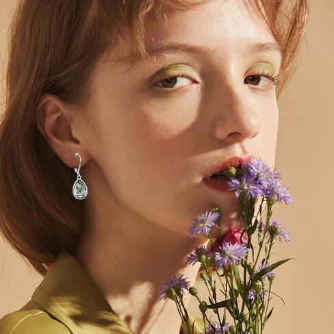 TALYKONG Hummingbird Earrings for Women Larimar Teardrop Leverback Dangle Earrings Jewely for Girls in Kuwait