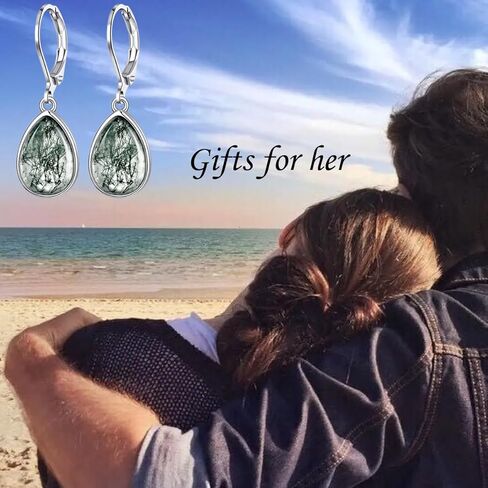 TALYKONG Hummingbird Earrings for Women Larimar Teardrop Leverback Dangle Earrings Jewely for Girls in Kuwait