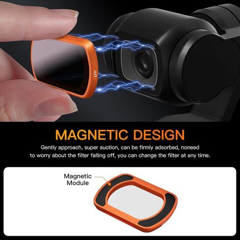 MINGVEN Black Mist Filter for DJI Osmo Pocket 3, Magnetic Creative Filter Beauty Soft Filters for DJI Osmo Pocket 3 Creator Combo in Saudi Arabia