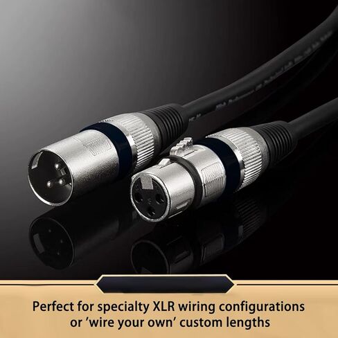 4 Pack 3Pin XLR Connector Male and Female Microphone Plug Cable Adapter Connector Audio Socket Repair Replacement-Black in Saudi Arabia